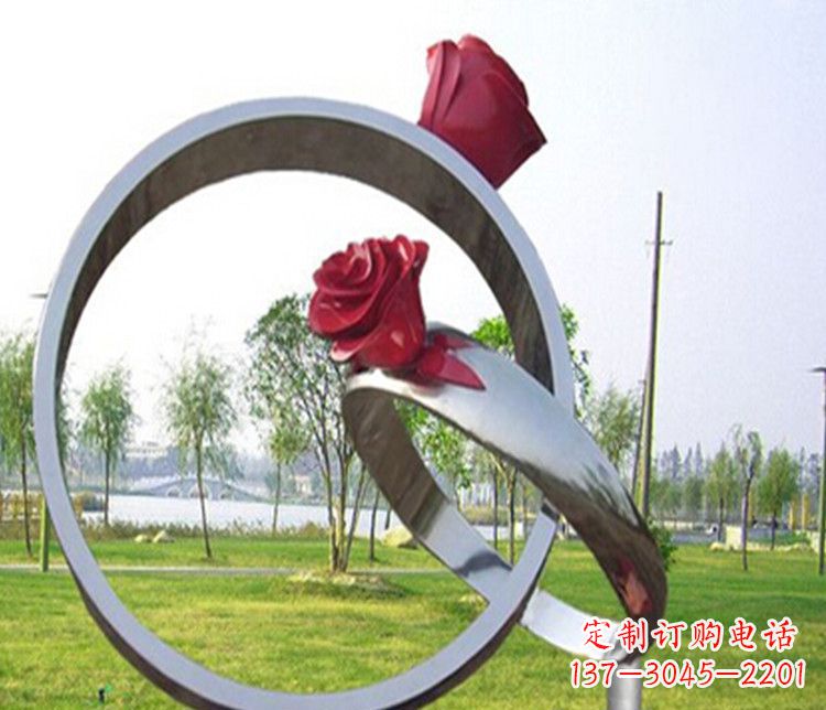 安阳不锈钢戒指雕塑展示