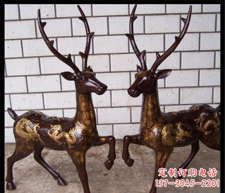 安阳中领雕塑梅花鹿玻璃钢动物雕塑是一款造型精…