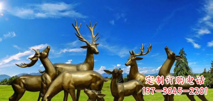 安阳静谧之美，梅花鹿铜雕装点你的家