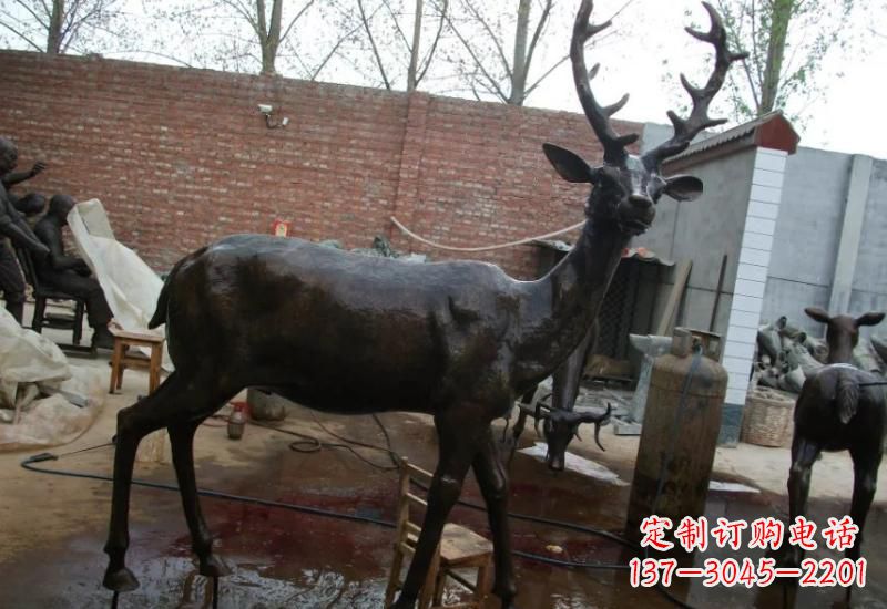 安阳唯美的梅花鹿铜雕，让你的家中添彩更有情调