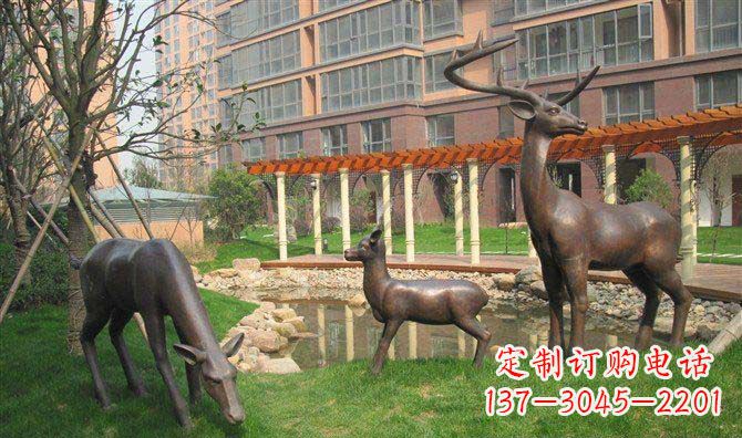安阳梅花鹿雕塑，永葆大自然的美丽