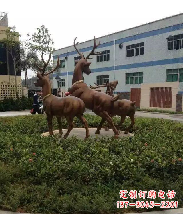 安阳梅花鹿小区铜雕精美礼品