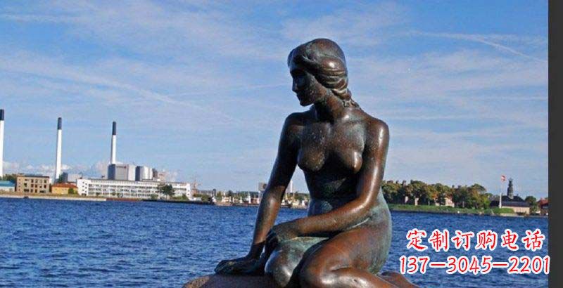 安阳欣赏优雅妩媚的美人鱼铜雕