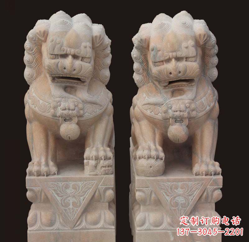 安阳传统石狮子雕塑,精美绝伦