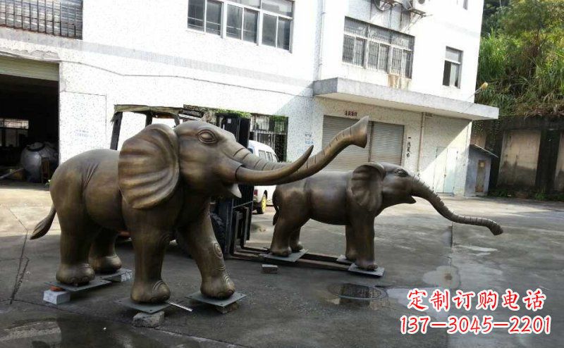 安阳典雅大象铜雕,精美艺术品