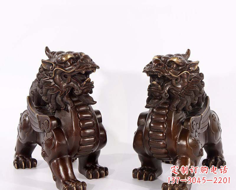 安阳弘扬中国传统文化,神兽貔貅铜雕