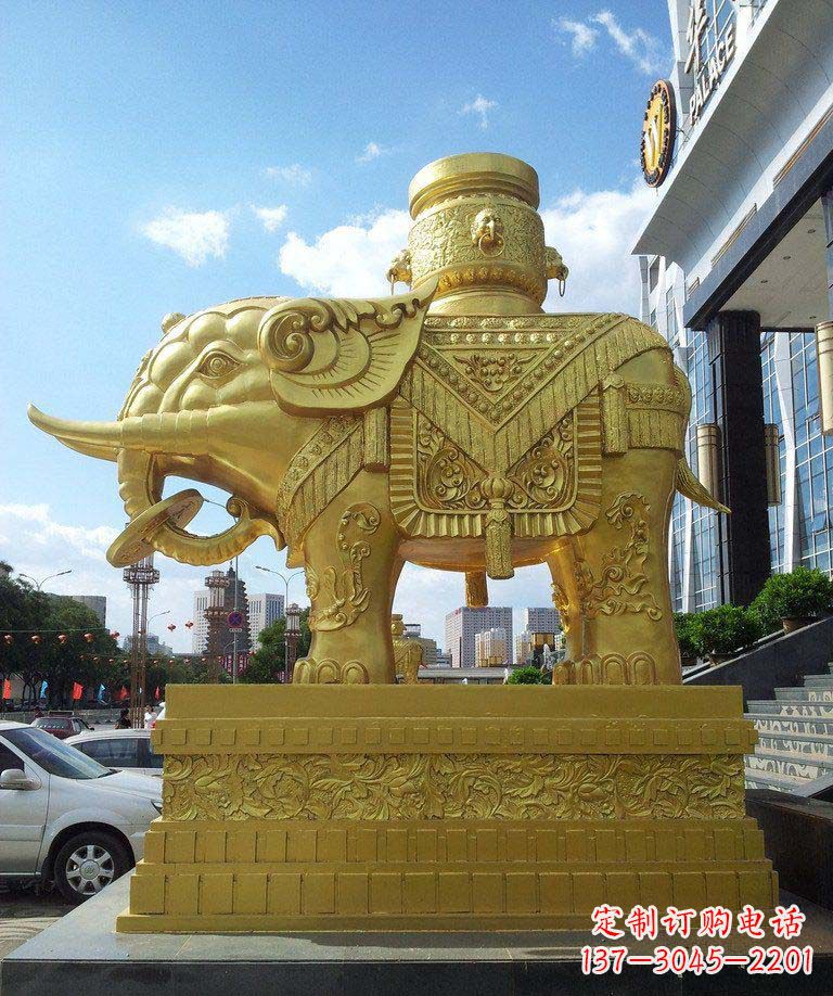 安阳宝瓶大象铜雕——典雅高贵，美轮美奂