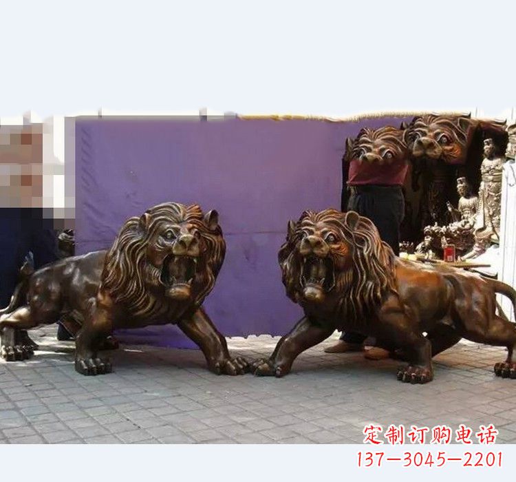安阳中领雕塑精心打造的正宗西洋狮子铜雕,表面…