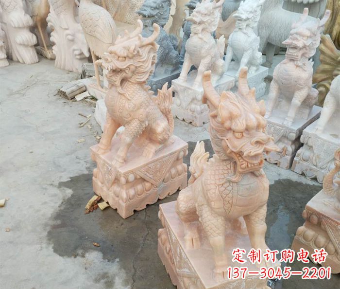 安阳华丽夺目,雕琢精美的麒麟石雕