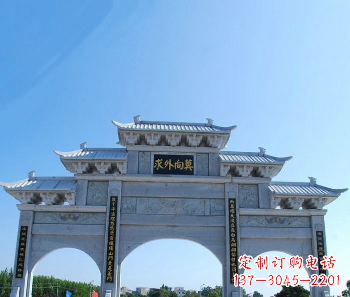 安阳手工精美石牌坊雕塑,让您的空间更加美观!
