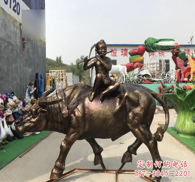安阳中领雕塑的古典韵味牧童铜雕是一件绝美的雕…