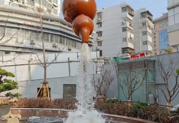 安阳葫芦广场喷泉雕塑，精致唯美