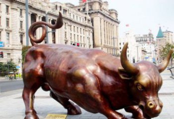 安阳华尔街牛招财牛铜雕，拥有力量的象征