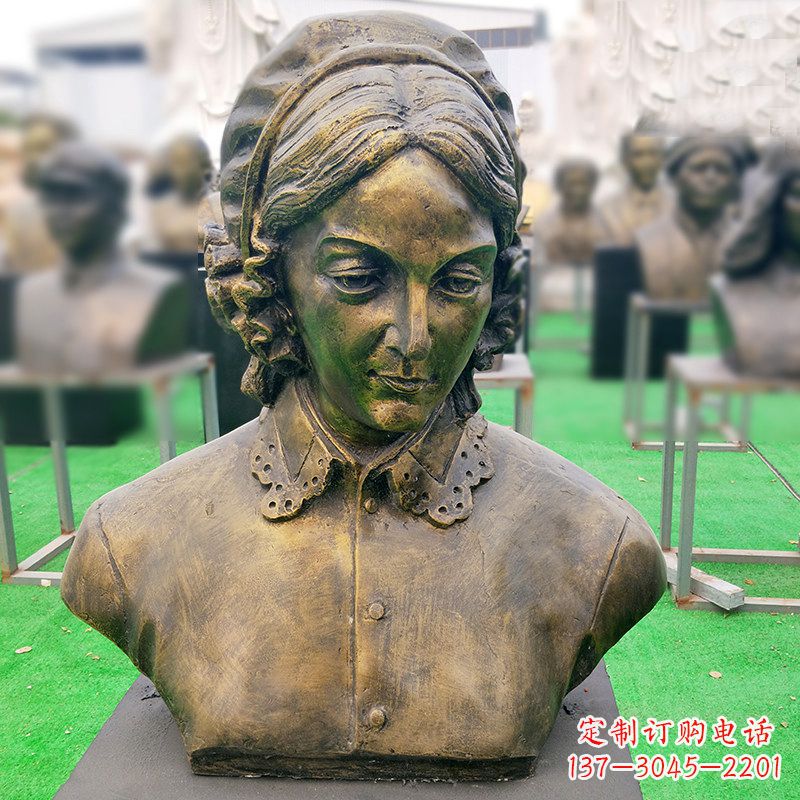 安阳南丁格尔纯铜头像雕像——传承慈善精神