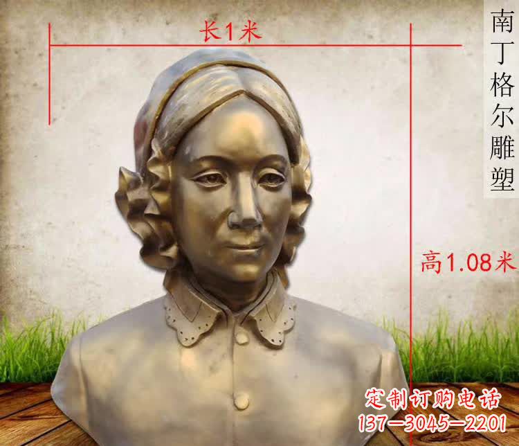 安阳精雕细琢,南丁格尔胸像铜雕塑