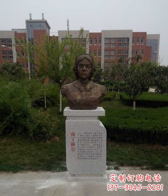 安阳南丁格尔校园名人铜雕:精致细致的雕塑艺术