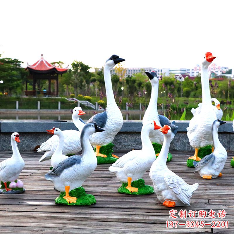 安阳高端铜质农场天鹅雕塑