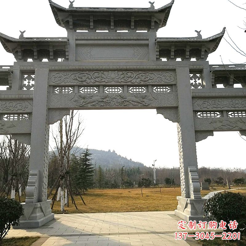 安阳中领雕塑:精致石牌坊雕塑