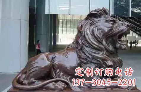 安阳华丽铜雕狮子,风格独具特色