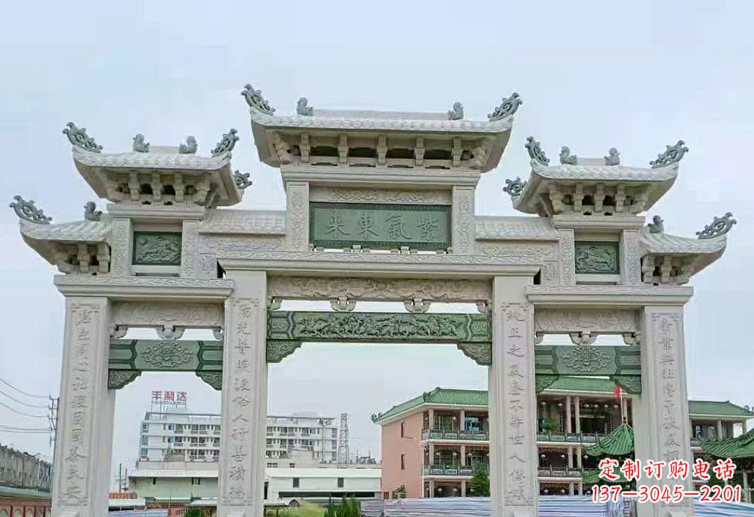 安阳精美的牌楼石雕雕塑