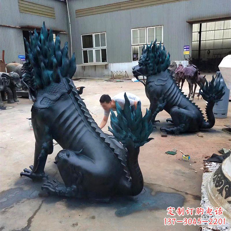 安阳高端麒麟雕塑,定制一流雕塑品质