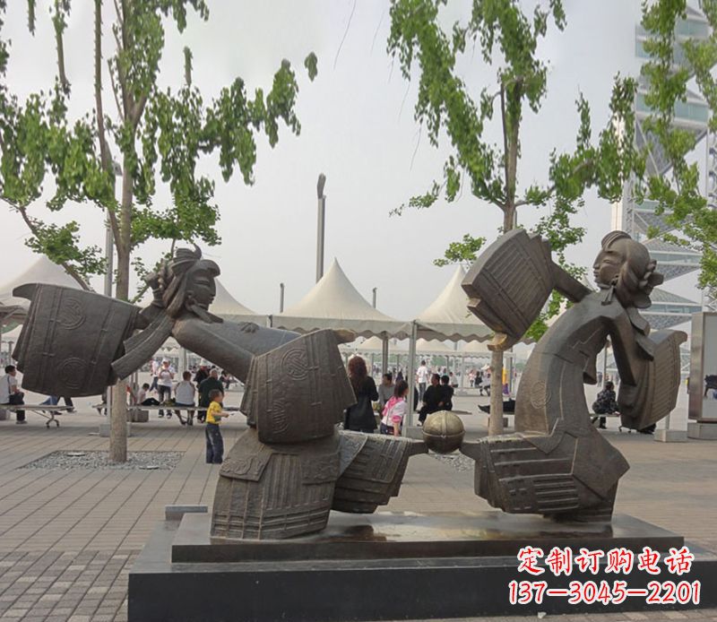 安阳艺术雕刻杰作——皮影戏铜雕