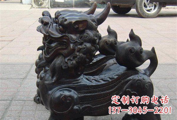 安阳象征保护,美轮美奂的貔貅辟邪神兽铜雕