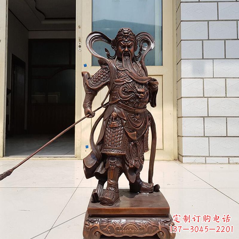 安阳唯美古典风格关公铜雕像