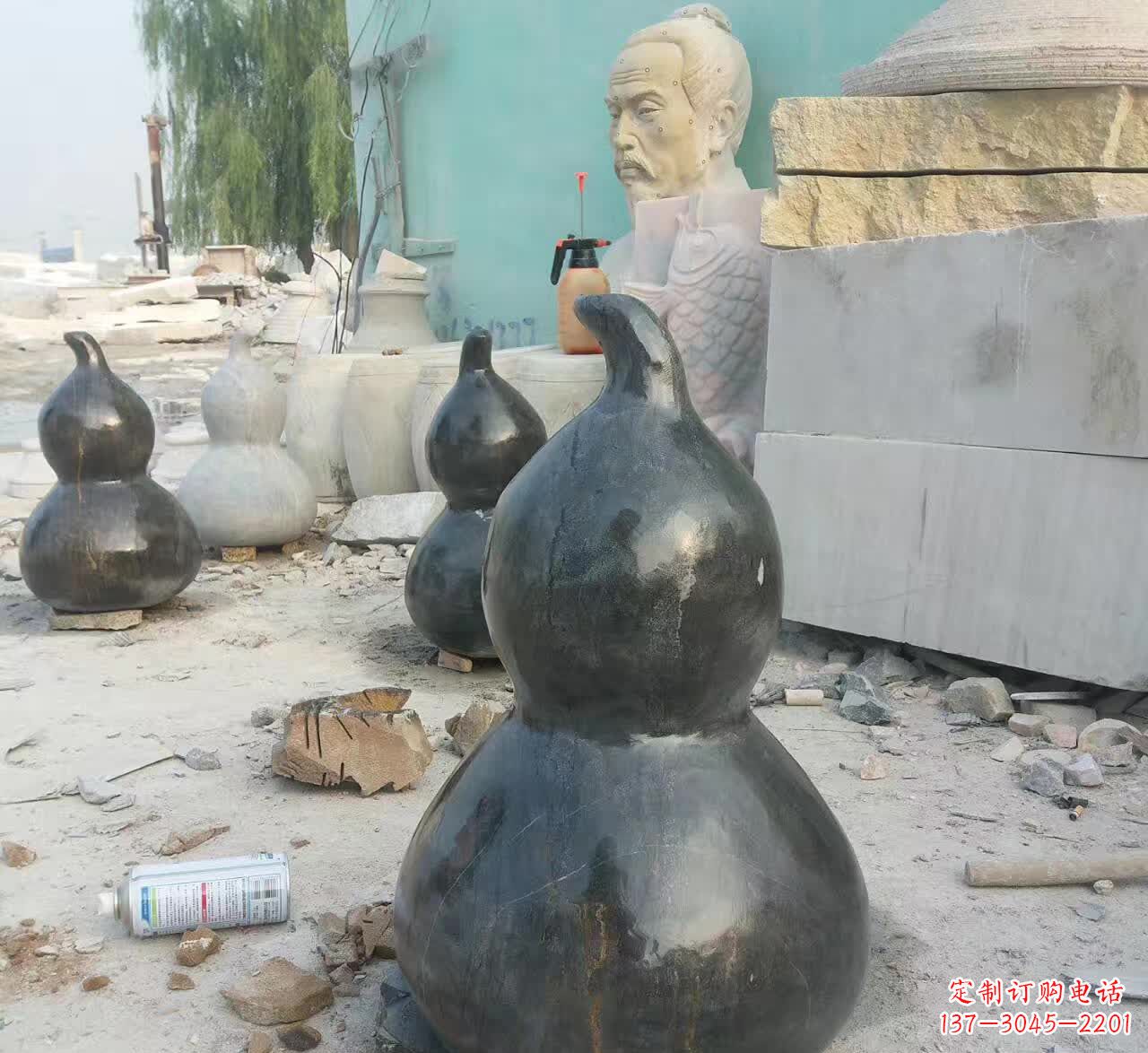 安阳驱负能量的葫芦石雕塑