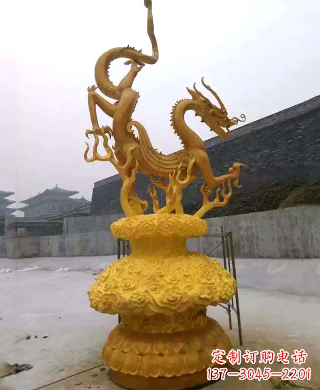 安阳中领雕塑专业定制华丽的龙雕塑,集艺术设计…