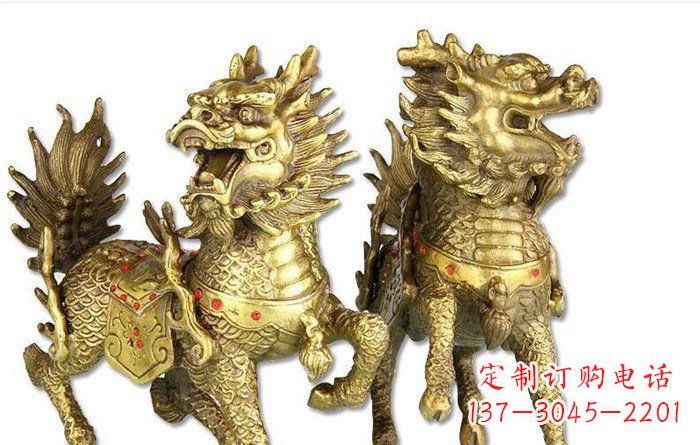 安阳开启财富运势的麒麟招财雕塑