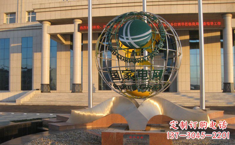 安阳精工打造,全球通用的不锈钢地球雕塑