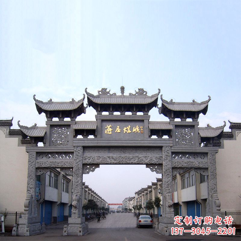 安阳让古典艺术绽放在您的家园中——中领雕塑仿古石雕牌楼