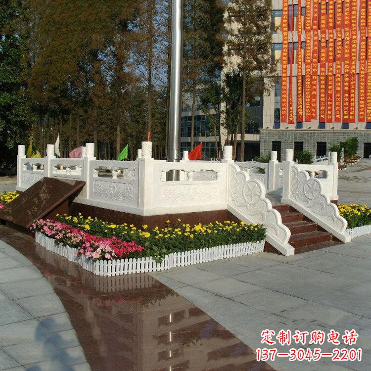 安阳高端定制玉石汉白玉石雕广场升旗台
