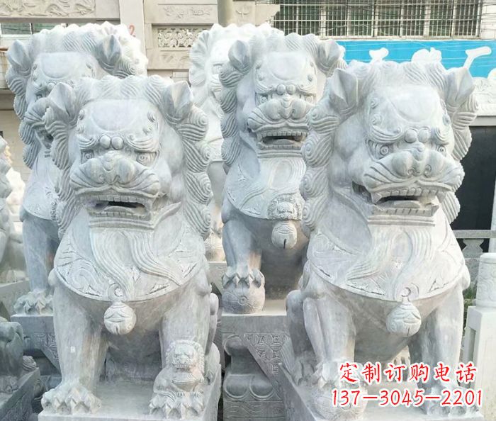 安阳企业景观装饰大理石狮子雕塑