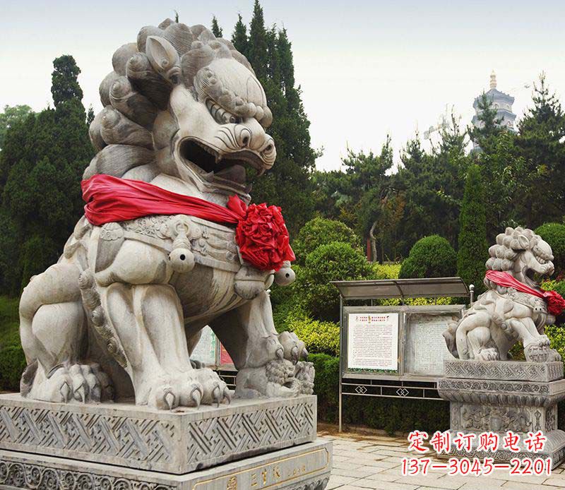 安阳艺术精美大理石狮子雕塑