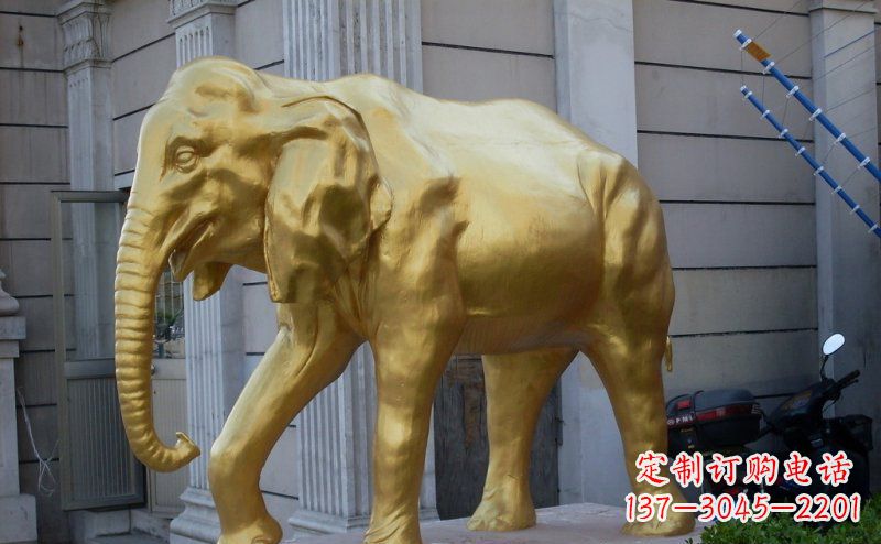 安阳中领雕塑:精美的大象铜雕