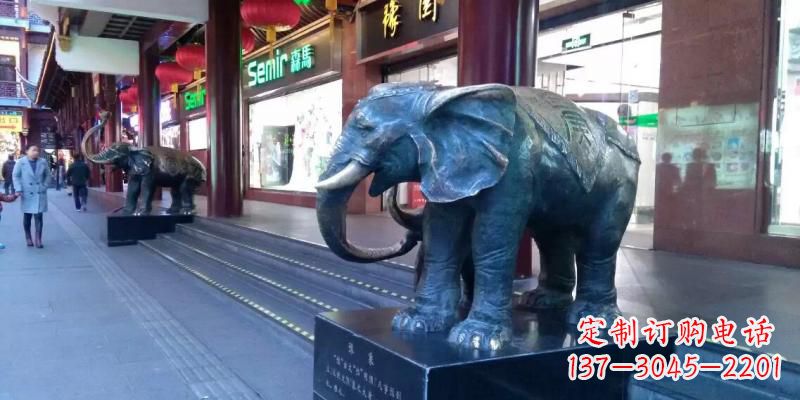 安阳精美大象铜雕,传承古代工艺