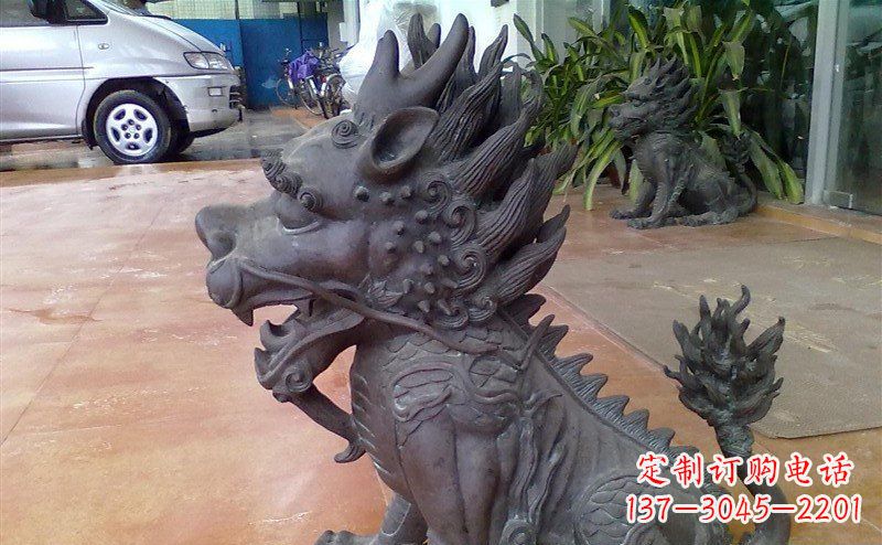 安阳中领雕塑:舍利子之源,麒麟铸铜神兽铜雕