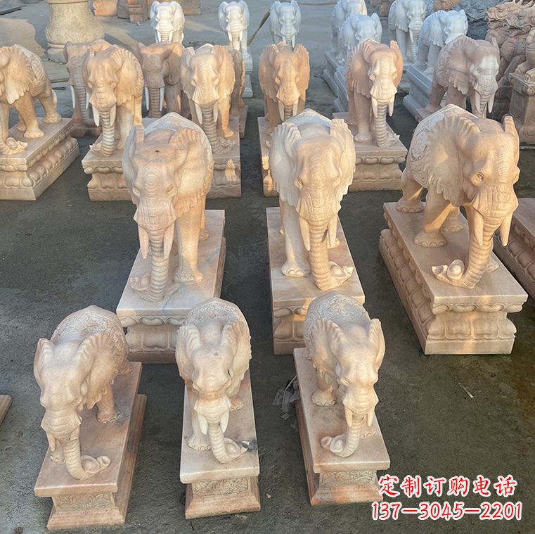安阳翘鼻大象石雕,传承经典浓烈之美