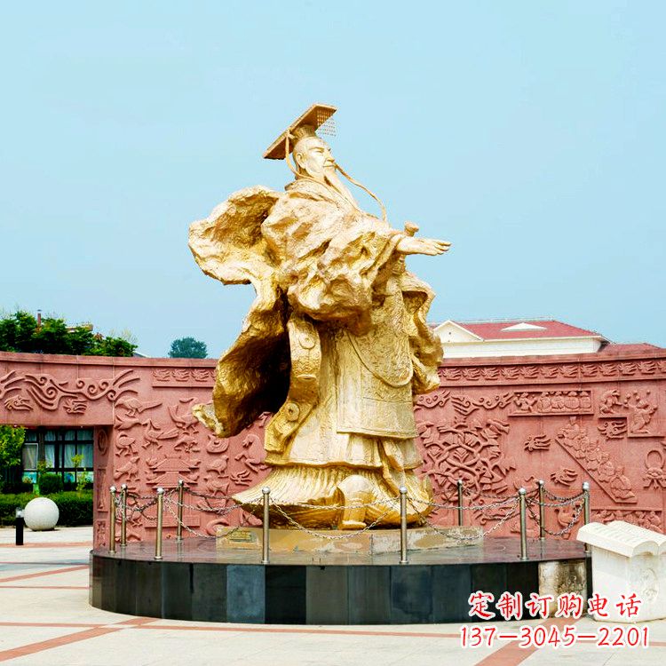 安阳中领雕塑:秦始皇鎏金铜雕塑像
