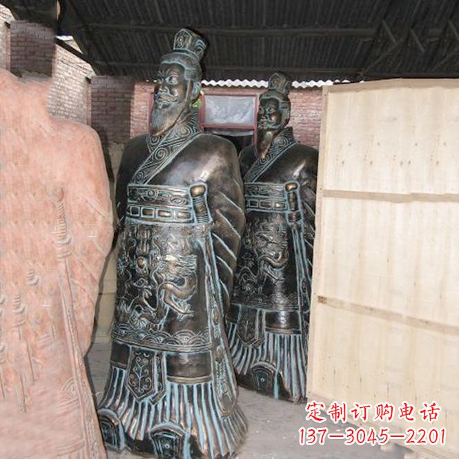 安阳珍贵的秦始皇青铜雕像