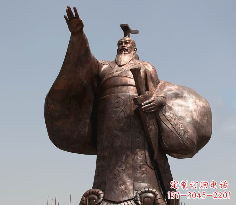 安阳秦始皇铜雕精美塑像,让历史回溯至您身边