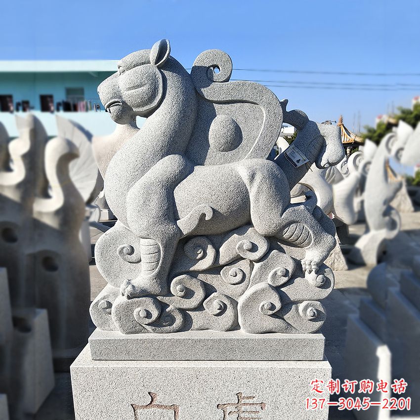 安阳精美动物雕塑——上古四神兽石雕之白虎