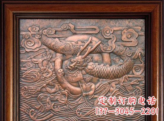 安阳精美青龙铜浮雕,集传统与现代于一身
