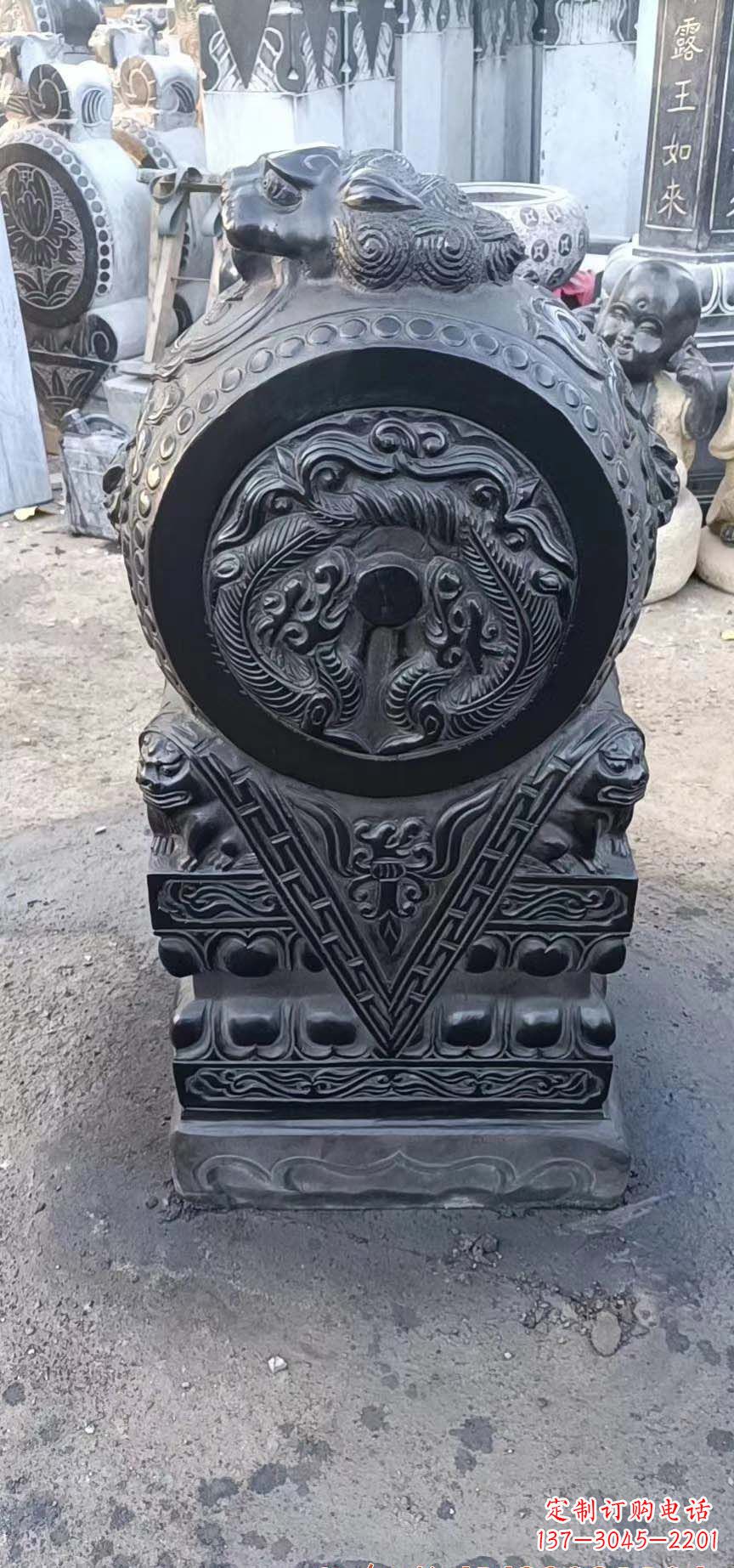 安阳门墩石雕,营造青石抱鼓石之美