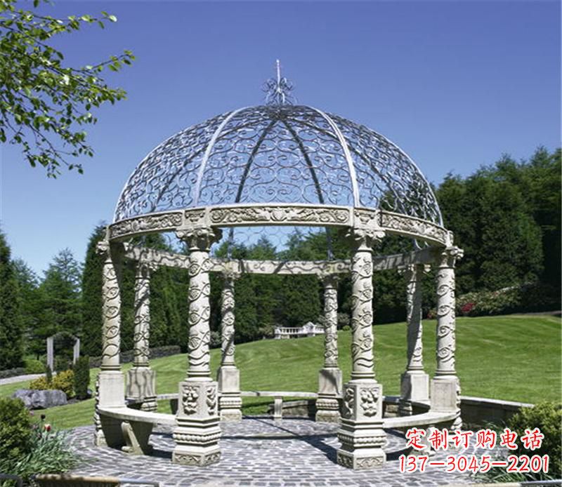 安阳全新的青石大型景观凉亭雕塑
