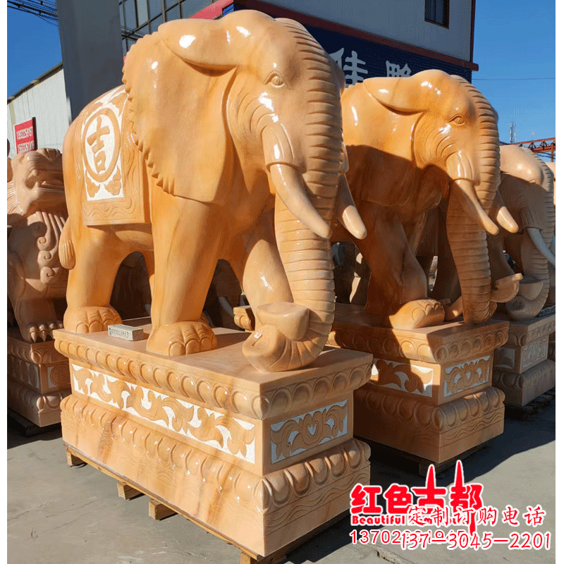 安阳青石大象雕塑--专业定制,精美外观