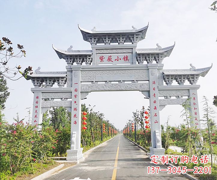 安阳青石牌坊雕塑,定制精美而高品质