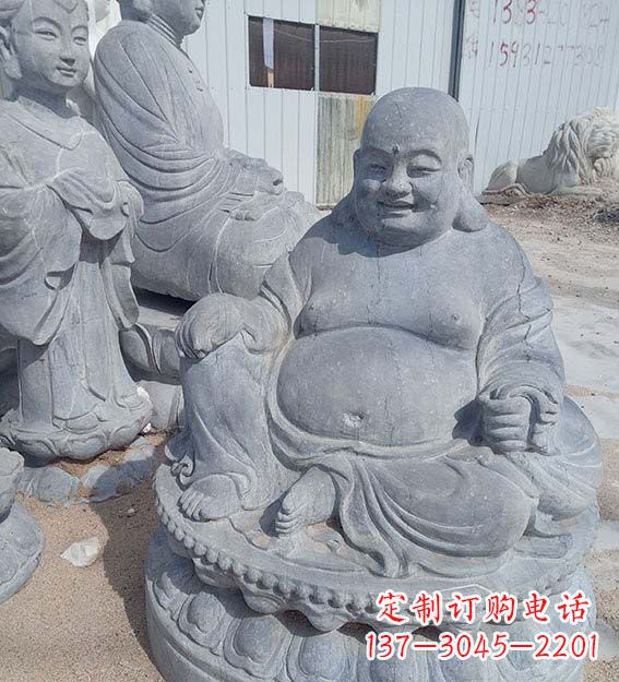 安阳青石仿古弥勒佛雕塑